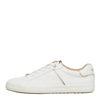 s.Oliver Red Label - Casual Sneaker mit Steppmuster und Metallic-Details weiß - Gr. - 41