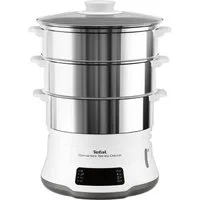 Tefal Dampfgarer Convenient Series Deluxe, 900 W, Touchscreen, 8 Programme,3 Ebenen, Edelstahlbehälter, VC502D