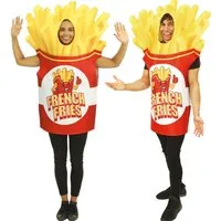 p`tit clown Kostüm Pommes Verkleidung French Fries für Erwachsene