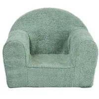 FORTISLINE Kindersessel Mini in Teddy-Stoff Kuschelsessel Babysessel Spielsessel rund, Der Bezug ist abnehmbar und waschbar