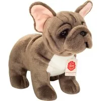 Teddy Hermann® Kuscheltier Französische Bulldogge, stehend, 30 cm, grau, zum Teil aus recyceltem Material