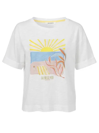 eiszeit - T-Shirt Rundhals 1/2 Arm Motiv white multicolor - Gr. - 50