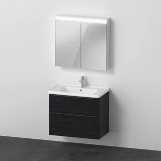 Duravit D-Neo Möbelwaschtisch mit Waschtischunterbau und Spiegelschrank 800x480x2000 mm - DE01160161 DE011601616
