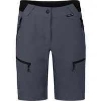 Bergson Outdoorhose PORI Bermuda Damen Wandershorts, robust, elastisch, Normalgrößen, grau/blau