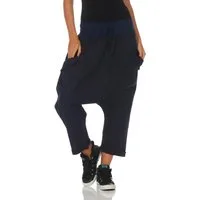 malito more than fashion Leinenhose malito Damen Pumphose aus Leinen, Stoffhose in Unifarben, Freizeitho Pumphose aus Leinen