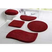 OTTO home Badematte Merida, Badvorleger, Badezimmer Teppich, Höhe 32 mm, rutschhemmend beschichtet, schnell trocknend, strapazierfähig, fußbodenheizungsgeeignet, Kunstfaser, wellenförmig, Badteppich, Uni Farben, rechteckig, rund & als 2-tlg. Set erhä