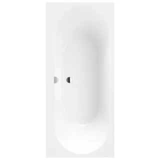 Villeroy und Boch Oberon 2.0 Rechteck-Badewanne UBQ170OBR2DV-01 Einbau 170 x 75 cm, Quaryl Weiß Alpin