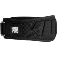 GORILLA SPORTS Ledergürtel Gewichthebergürtel Neopren Klettverschluss S–XL