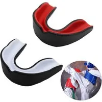 Keyura Zahnschutz Sport Zahnschutz,2 Stücke Mundschutz Boxen,Erwachsene, SchwarzWeiß (2-tlg., Mundschutz für MMA,Kampfsport,Boxen, Taekwondo,Hockey,Hockey und Mehr), Sport Zahnschutz,Mundschutz Boxen,Erwachsene Schwarz-Rot&Schwarz-Weiß