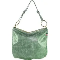 FLORENCE Umhängetasche Florence Damen Umhängetasche Leder Tasche (Umhängetasche), Damen Leder Umhängetasche, hellgrün, mint ca. 33cm