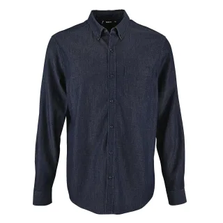 SOLS Herren Barry Langarm Denim Hemd (Denim Brut)