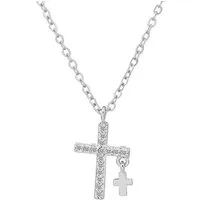 The Beauty House Kette mit Anhänger Halskette mit Kreuz für Damen
