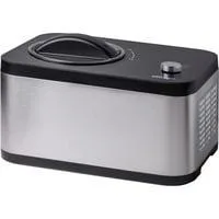 2-in-1 Eismaschine & Joghurtbereiter EVA edelstahl/schwarz, für 1.500ml Eiscreme, 120 Watt Kompressor
