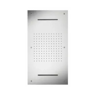 Herzbach Living Spa Decken-Regenbrause 11.670385.3.01 700x380mm, Regen/Schwall, Edelstahl poliert