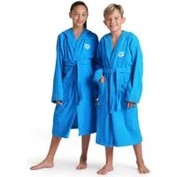 Arena Bademantel arena Kinder Junior Zeppelin Bademantel, Midilänge, Baumwolle, Kapuze, Gürtel, Bademantel, Kinder, Mädchen, Jungen, Schwimmbad, weich, gemütlich