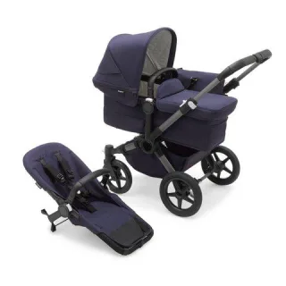 bugaboo Kombikinderwagen Donkey 5 Classic Mono Complete blau