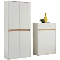 Home affaire Garderoben-Set City/Giron, moderne Garderobe, viel Stauraum, ca. 48 Schuhe, (Set, 2-St), enthält zwei Schuhschränke, ausreichend Stauraum