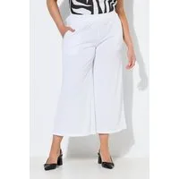 Ulla Popken Funktionshose Culotte Struktur wadenlang gerades Bein