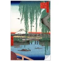 Posterlounge Wandbild Yatsumi-Brücke, Utagawa Hiroshige, erhältlich als Poster, Leinwandbild, Wandsticker oder Acrylglasbild