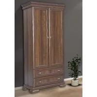 Feldmann-Wohnen Kleiderschrank Kora (1-St) 88cm 2-türig Samoa King rustikal