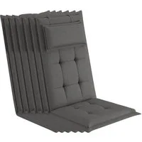 sunnypillow Hochlehnerauflage Gartenstuhlauflagen mit abnehmbarem Kopfpolster 120x50x9 cm, (6 St), Auflage Polsterauflagen UV-Lichtecht