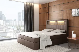 Boxspringbett Schlafzimmerbett STORM 120x200cm inkl.LED