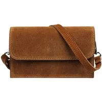 Caspar Umhängetasche Wildleder Dirndltasche Damen Handtasche - PREMIUM LINE - Modell No.846, Trachtentasche, ideal zum Oktoberfest, 100% italienisches Veloursleder