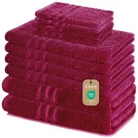 Lavea Handtuch Set Elena, Duschtücher, Handtücher, Gästetücher, Waschhandschuhe, 100% Baumwolle (Set, 10-St), Frottierserie, weich & saugstark, pflegeleicht, 500 g/m² Frottier