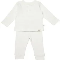 biorganic Langarmshirt & Hose Baby Waffle Smile für Jungen und Mädchen Unisex Langarm (2-tlg., Shirt & Hose) Waffelmuster, Bio-Baumwolle Größe 68-86