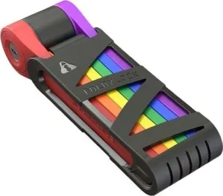 Voxom Fahrradschloss Faltschloss 85 Compact regenbogen
