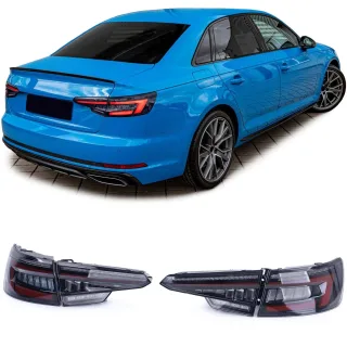 Original Audi Rückleuchten Heckleuchten Schwarz Smoke für Audi A4 S4 B9 8W Limousine ab 2015-