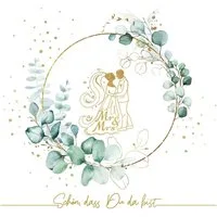 Serviettenshop Papierserviette 20 Servietten Eucalyptus Golden Wedding 33x33cm, (20 St)