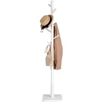 VASAGLE Garderobenständer Kleiderständer, Massivholz, 30 x 30 x 175 cm