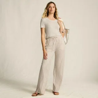 Jerseyhose mit weitem Bein für Damen, Damen, size: regular, Elfenbein, by Lands' End