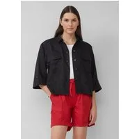 s.Oliver Kurzarmbluse Bluse Leinen-Overshirt im Relaxed Fit mit weiten 3/4-Ärmeln