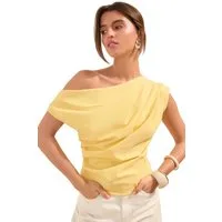 Friends Like These One-Shoulder-Top Friends Like These Oberteil mit Drapierung (1-tlg)