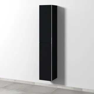 Sanipa 3way Hochschrank mit 2 Türen, Schwarz-Matt BS09008