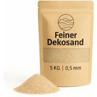 matches21 HOME & HOBBY Deko-Granulate Deko-Sand 5 KG creme Ø 0,5 mm Vasen Glas-Füllung Streudeko, (1 St), Bunter Farbsand als feines Deko-Granulat Bastelsand