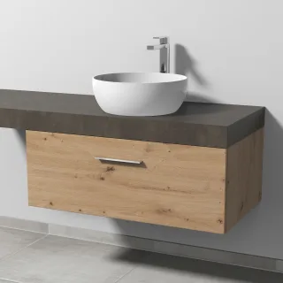 Sanipa Waschtischunterbau mit Auszug 2morrow (G2324) 340x900x520 Eiche-Natural-Touch G232485