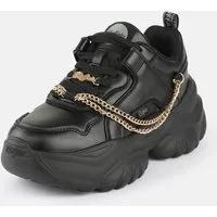 Buffalo Bliss Chain Plateausneaker Halbschuh, Schnürschuh, Chunky Sneaker mit Zierkette