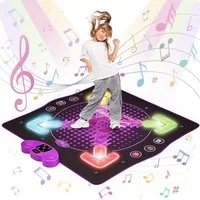 i@home Tanzmatte (4 Modi, 8 Level, Musik & Lichter, Bluetooth, 1 St., ür Kinder faltbar, rutschfest & wasserdicht)