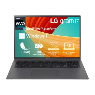 LG gram 17 (2023) [17'' Core i7-1360P 22GHz 32GB RAM 2TB SSD Intel UHD Graphics Win 11 Home] grau