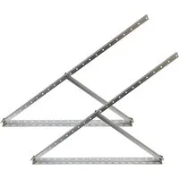 TRANGO Solarmodul-Halterung, (ST-0002 Aluminium Solarpanel-Halter bis 120cm Modulbreite für Flachdach, Wand, Boden, Boot, Wohnmobil usw. – Universal-Aufstelle für Solarmodul von 100W bis 600W mit einstellbarem Neigungswinkel bis 45°, Solarpanel Befes