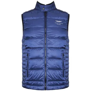 Hackett Aston Martin Racing Mens Blue Moto Gilet
