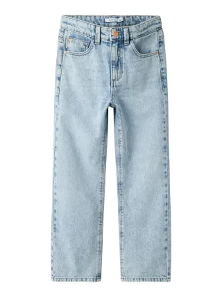 NAME IT - NKFROSE HW STRAIGHT JEANS 9222-BE NOOS light blue bleached denim - Gr. - 134