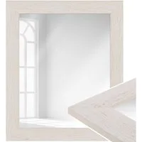 WANDStyle Wandspiegel H780, Vintage Spiegel Weiß 50x60 cm, Wandspiegel, Ganzkörperspiegel Groß