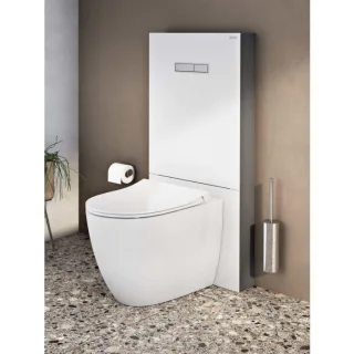 VitrA Vitrus Stand-Spülkasten 770-1760-01 Glasfront weiß, 3/6 l, für Stand-WC, ohne Armatur