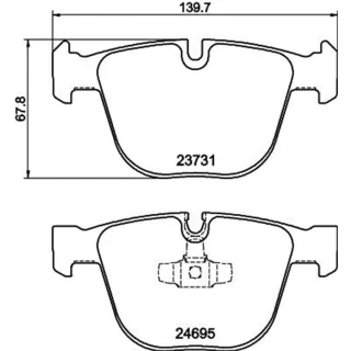 Hella Bremsbel?ge hinten BMW 5er F07 7er F01