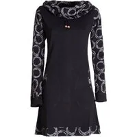 Vishes Jerseykleid Langarm Kleid Schal-Kleid Winterkleider Baumwollkleid Elfen, Goa, Hippie Style