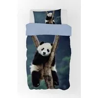 BrandMac Bettwäsche Panda Bär - Bettwäsche-Set, Pandabär 135x200 & 80x80, Baumwolle, 100% Baumwolle